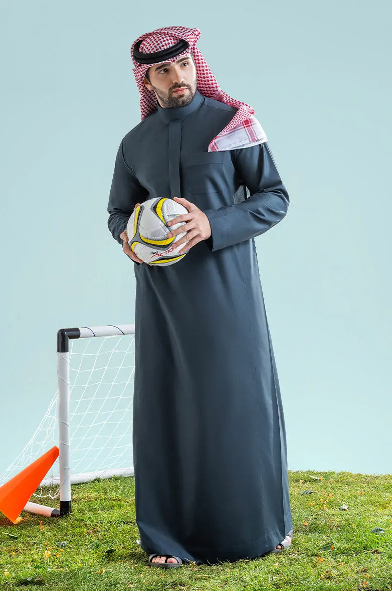 Saudi Thobe Winter Kandura Green S 54 - Main Image