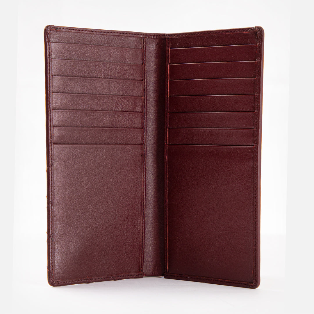 CARLO Bi-Fold Quadrat Long Leather Wallet
