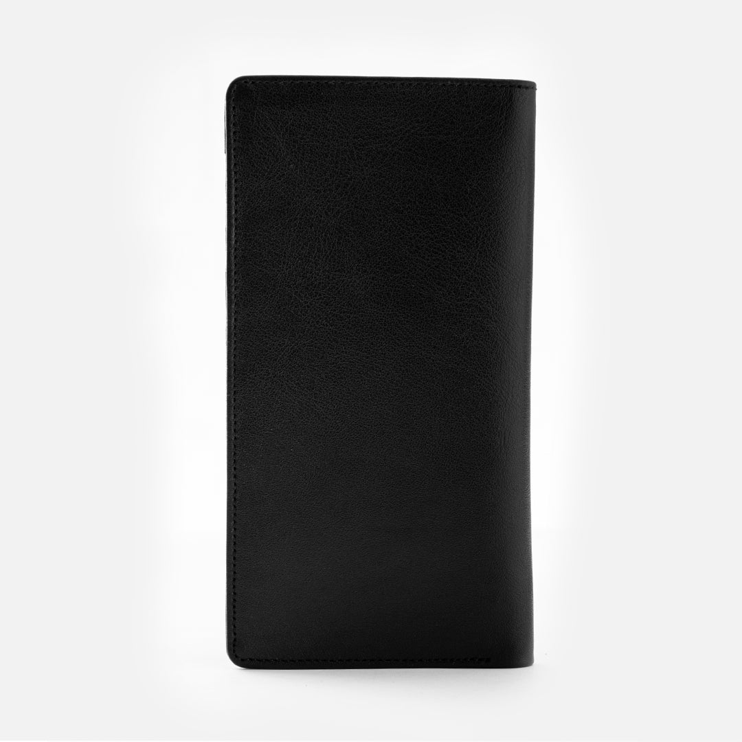 CARLO Bi-Fold Long Leather Wallet - Vermilion Edition