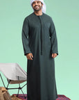 Classic Winter Kandura - Green Al Telal Gents Fashion