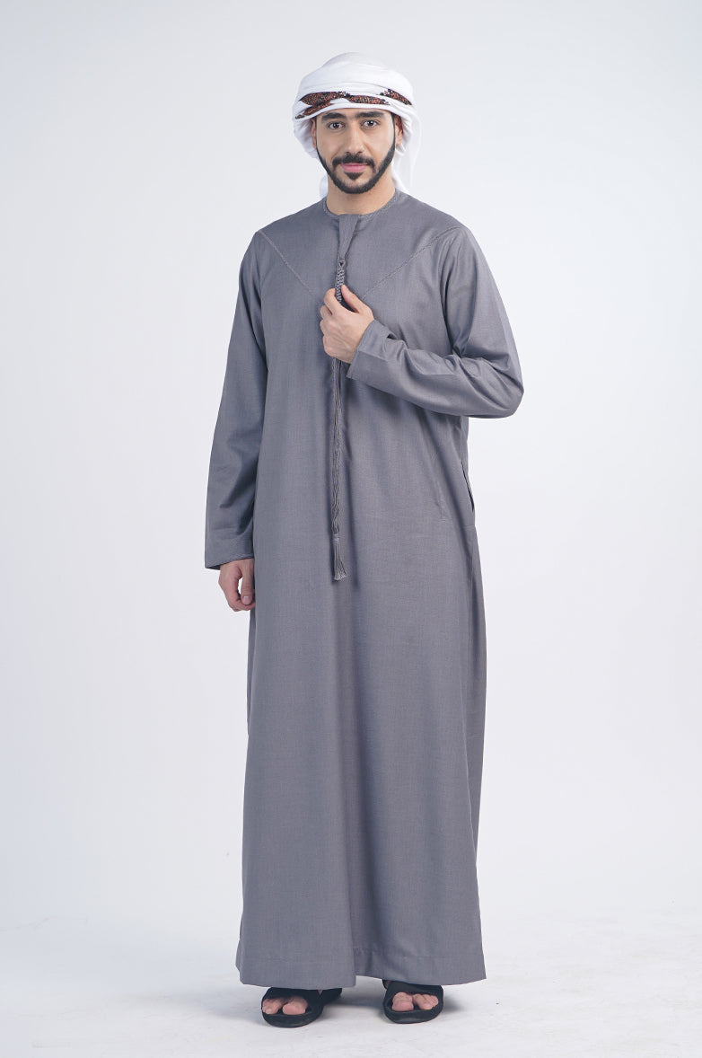 Emirati Winter Kandura | Refined Embroidery & Premium Fabric for Sophisticated Comfort Al Telal Gents Fashion