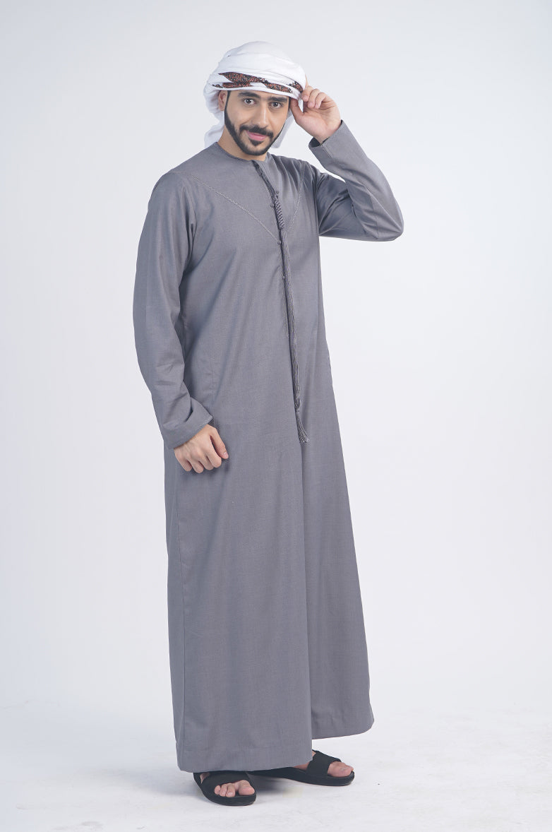 Emirati Winter Kandura | Refined Embroidery & Premium Fabric for Sophisticated Comfort Al Telal Gents Fashion