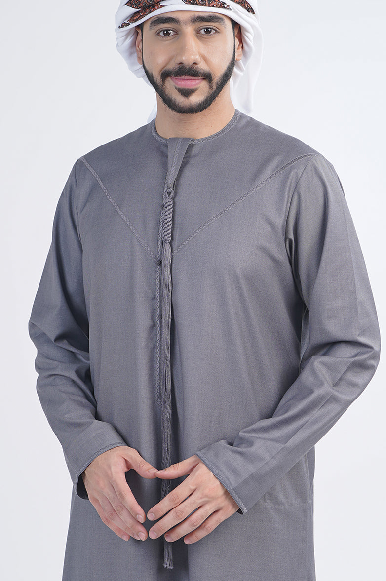 Emirati Winter Kandura | Refined Embroidery & Premium Fabric for Sophisticated Comfort Al Telal Gents Fashion