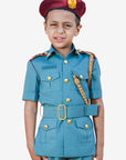 Children's UAE Police Shurtha Boy's Uniform With original Buttons, Belt buckle, lanyard, beret cap and Logo