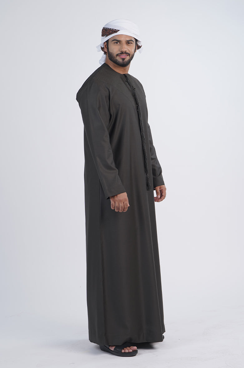 Emirati Kandura WUAAM - 1 Designer wear with embroidery Al Telal Gents Fashion