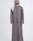 Emirati Winter Kandora | Trendy Tarboosh & Wrinkle-Resistant Fabric