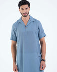 Denimy style Jallabiya - arabic mens summer wear jS24- 001