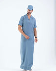 Denimy style Jallabiya - arabic mens summer wear jS24- 001