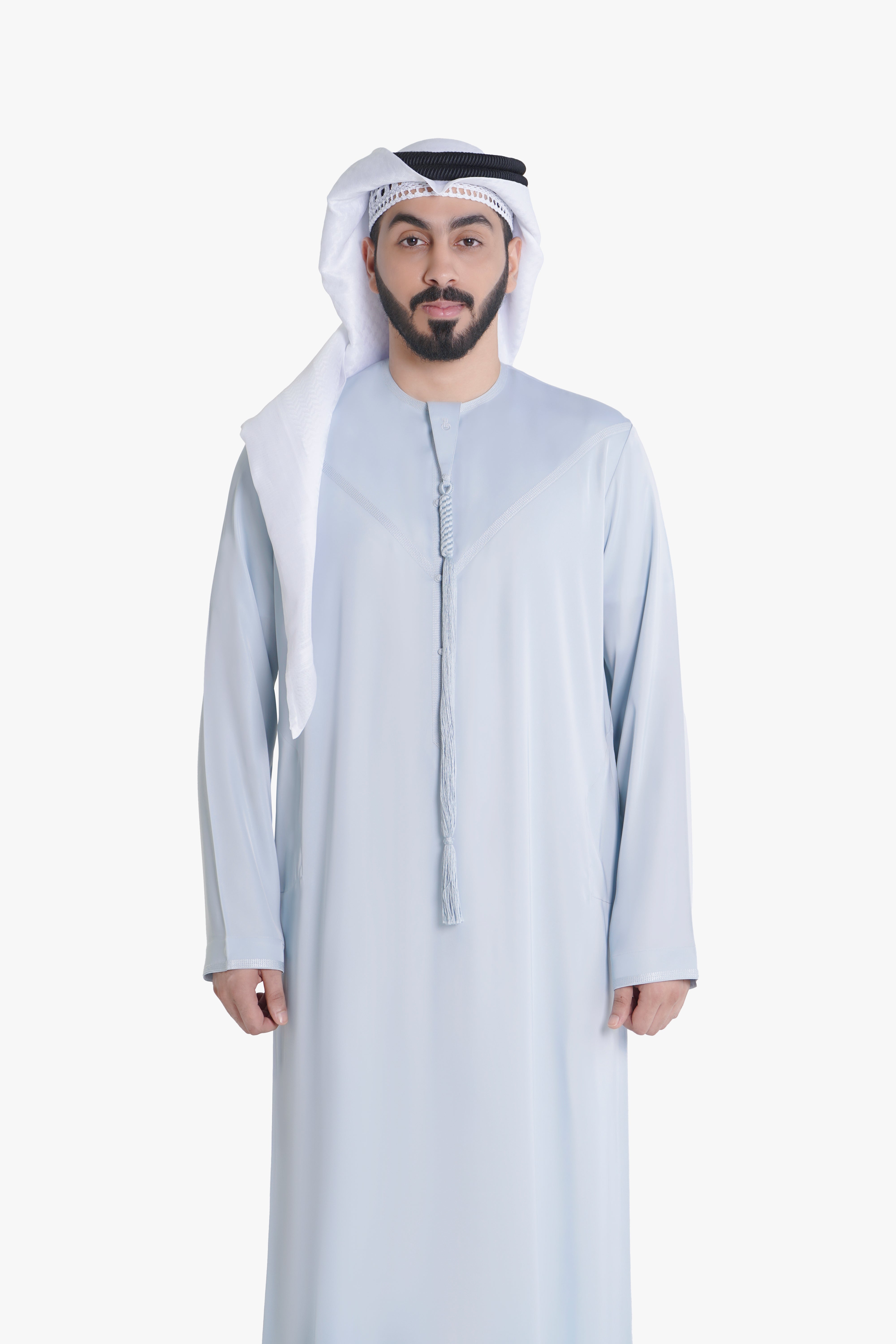 Emirati Kandura | Classic UAE Kandora with Premium Farhatan Fabric | Sky Blue Edition Al Telal Gents Fashion