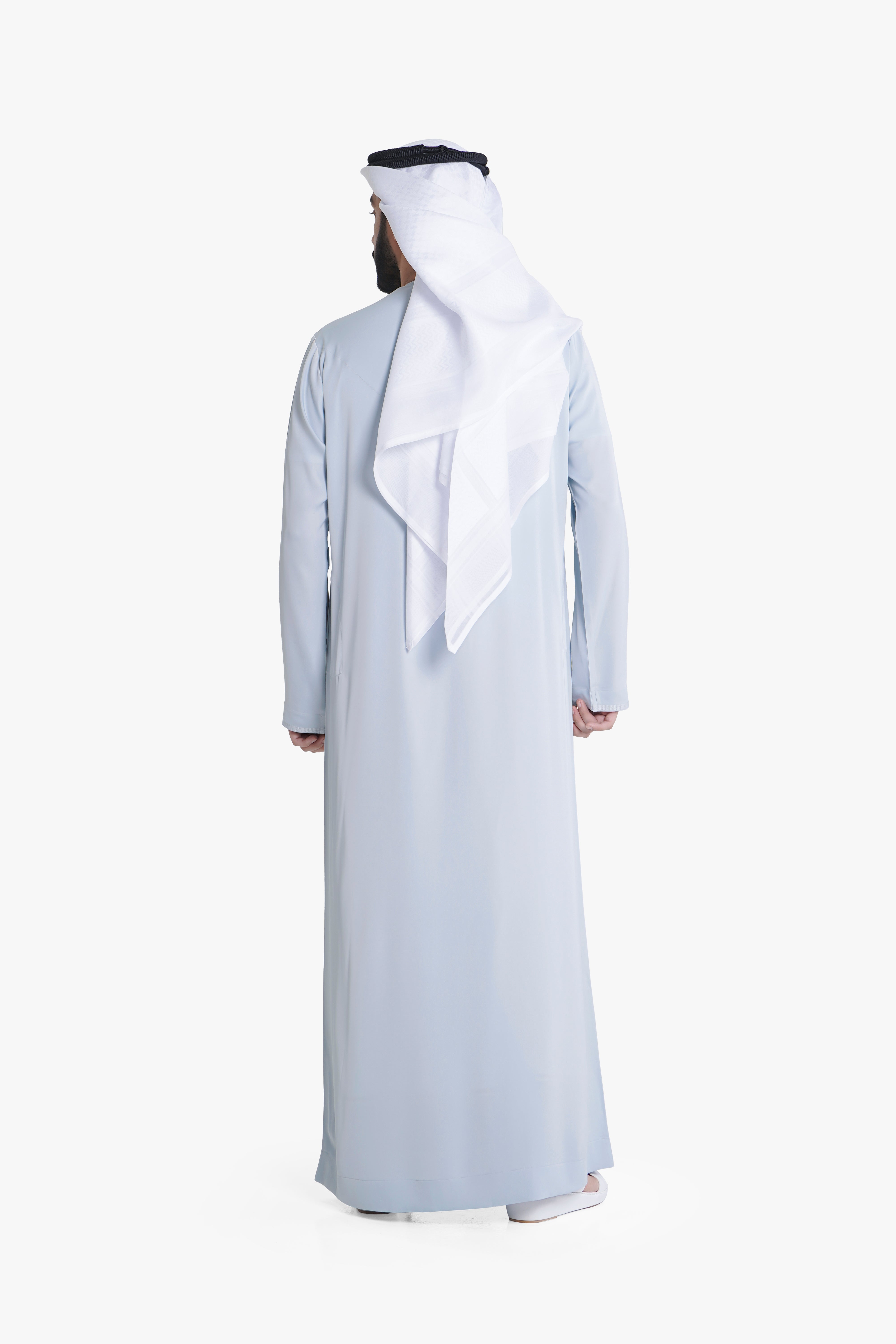 Emirati Kandura | Classic UAE Kandora with Premium Farhatan Fabric | Sky Blue Edition Al Telal Gents Fashion