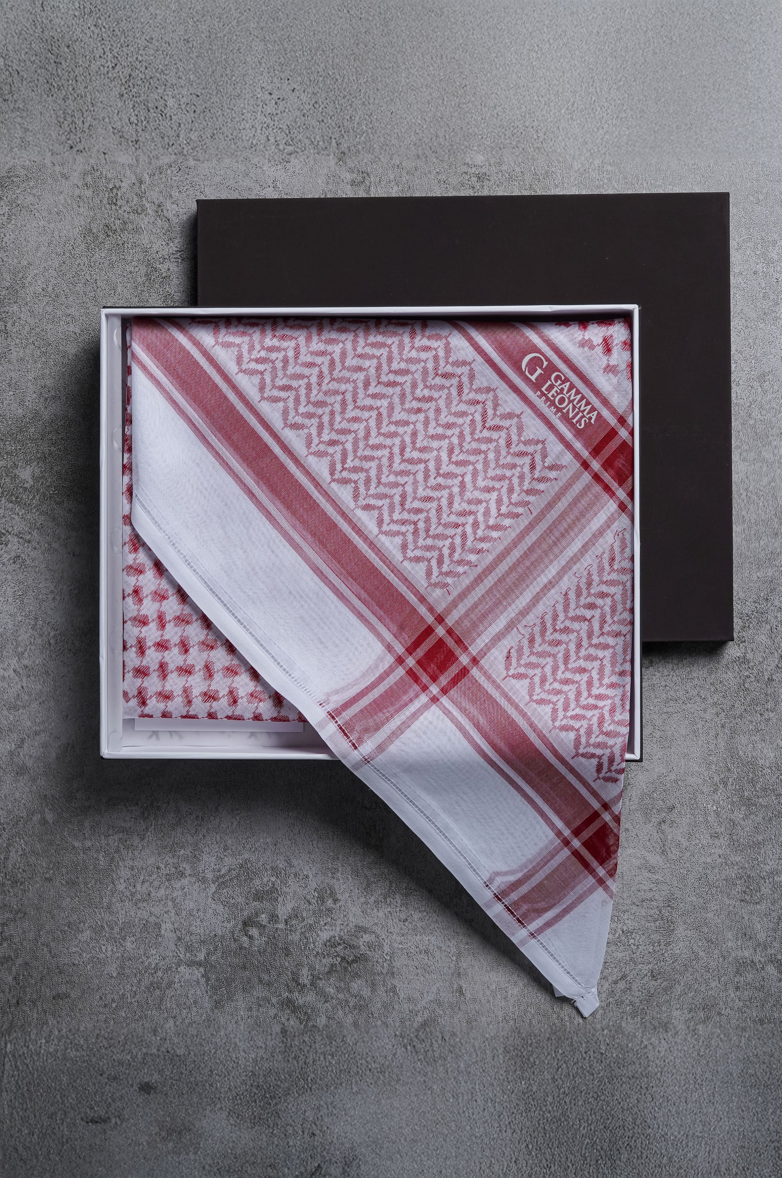 Gamma Leonis Prime Shemagh | Premium Red  Traditional Headwear with modern design Al Telal Gents Fashion