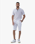 Elite Men's Linen Polo Shirt andTrouser Set