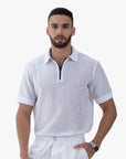 Elite Men's Linen Polo Shirt andTrouser Set