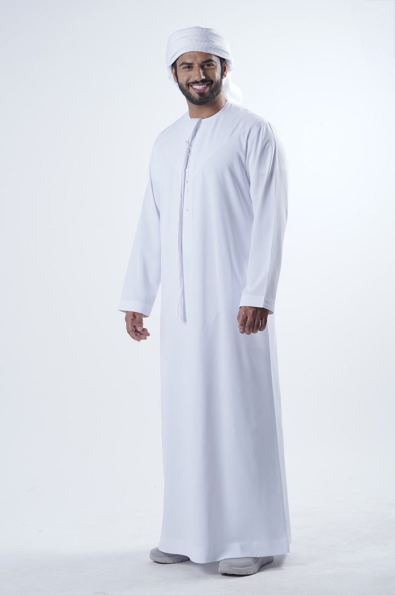 Telal Classic Kandura | Traditional UAE Design with Premium Japan Fabric - Silver Edition Al Telal Gents Fashion