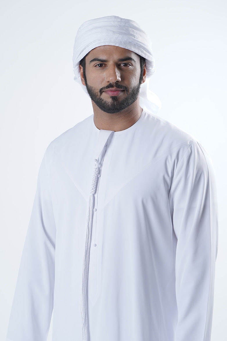 Telal Classic Kandura | Traditional UAE Design with Premium Japan Fabric - Silver Edition Al Telal Gents Fashion