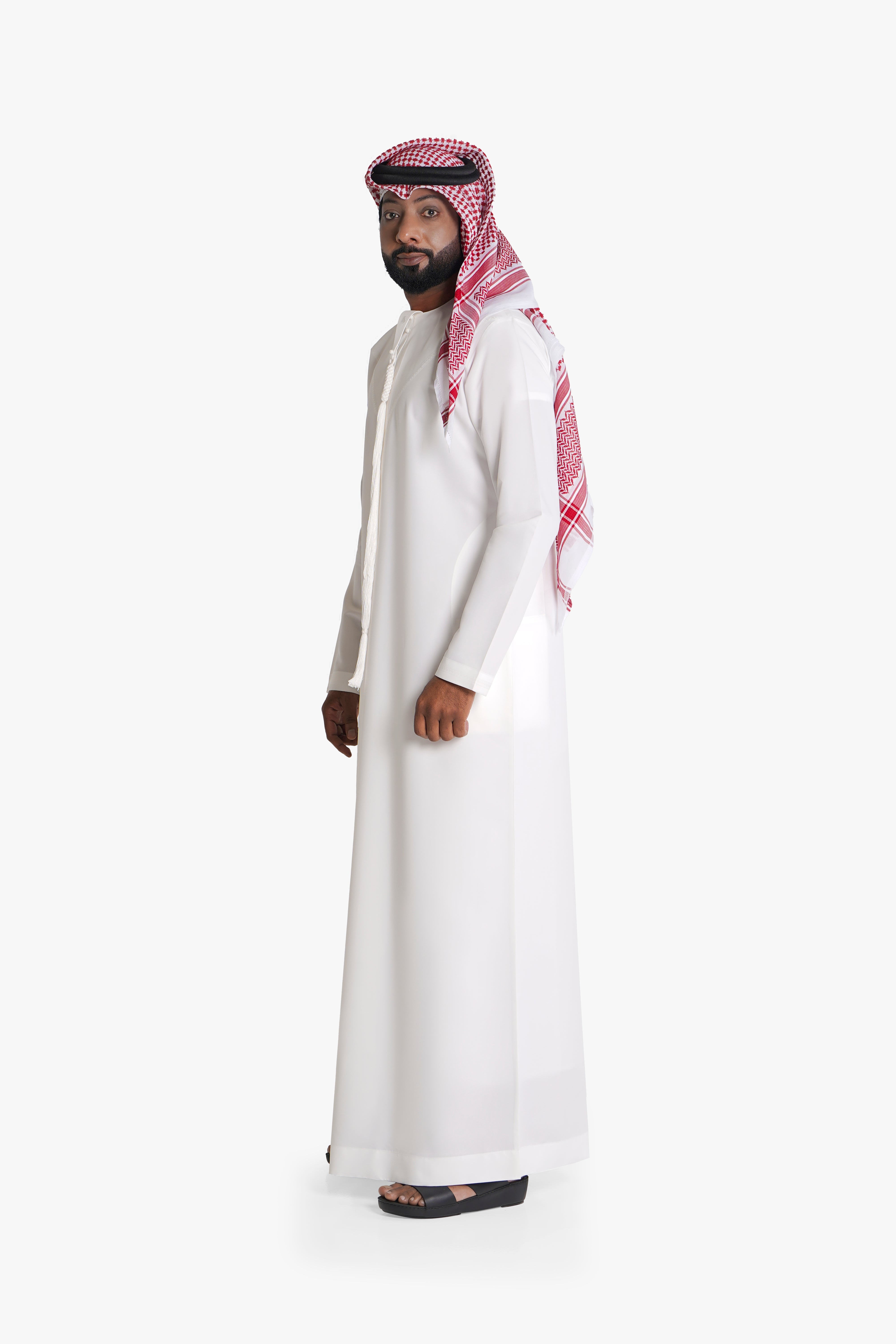 Telal Classic Arabic Kandura | Traditional UAE Design with Premium Japan Fabric - White Gold Edition Al Telal Gents Fashion