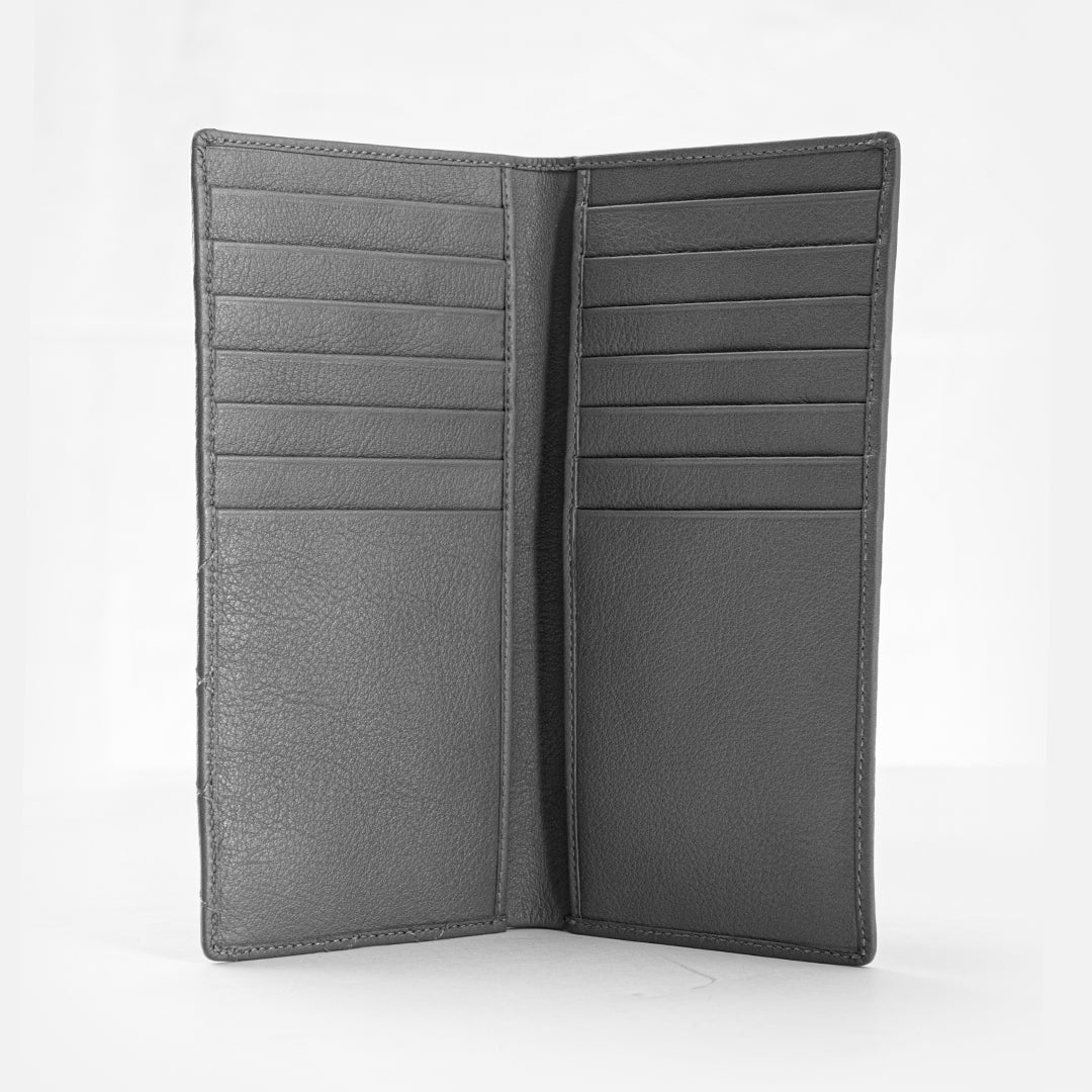 CARLO Bi-Fold Quadrat Long Leather Wallet